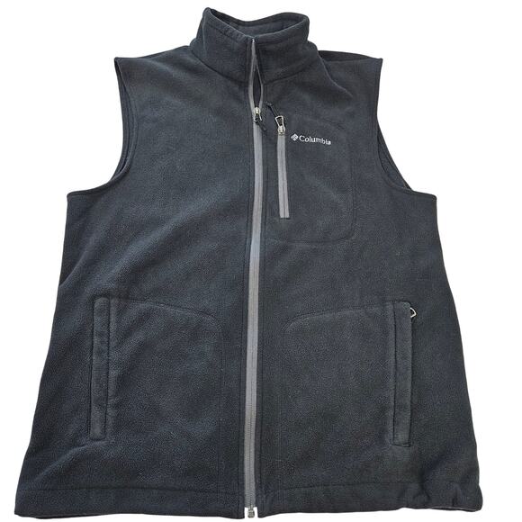 Columbia Other - Columbia Men's Fleece Vest Black Zip Up Size Medium